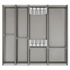 SOTECH Besteckkästen<Cuisio Besteckeinsatz 55mm Transluzent Graphitgrau mit Messerblock Für Blum Legrabox 473mm mit Korpusbreite 600mm