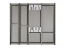 SOTECH Besteckkästen<Cuisio Besteckeinsatz 55mm Transluzent Graphitgrau mit Messerblock Für Blum Legrabox 473mm mit Korpusbreite 600mm