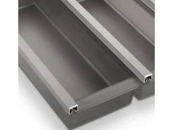 SOTECH Besteckkästen<Cuisio Besteckeinsatz 55mm Transluzent Graphitgrau mit Messerblock Für Blum Legrabox 473mm mit Korpusbreite 600mm