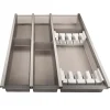 Online SOTECH Cuisio Besteckeinsatz 450 mm Höhe 55 mm Transluzent Graphitgrau mit Messerblock
