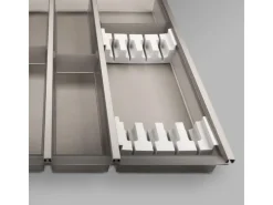 Online SOTECH Cuisio Besteckeinsatz 450 mm Höhe 55 mm Transluzent Graphitgrau mit Messerblock