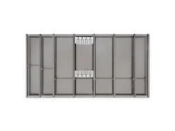 SOTECH Cuisio Besteckeinsatz 55mm Transluzent Graphitgrau mit Messerblock Für Blum Legrabox 473mm Korpusbreite 1000mm< Besteckkästen
