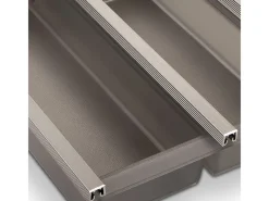 SOTECH Besteckkästen<Cuisio Besteckeinsatz 1000 mm Höhe 55 mm Transluzent Graphitgrau mit Messerblock