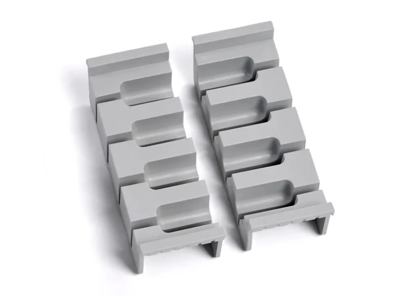SOTECH Cuisio Besteckeinsatz 55mm Transluzent Graphitgrau mit Messerblock Für Blum Legrabox 473mm mit Korpusbreite 900mm