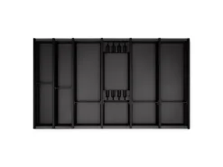 Online SOTECH Cuisio Besteckeinsatz Höhe 55mm Transluzent Anthrazit mit Messerblock Für Blum Legrabox 473mm Korpusbreite 900mm