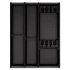 SOTECH Besteckkästen<Cuisio Besteckeinsatz Höhe 55mm Transluzent Anthrazit mit Messerblock Für Blum Legrabox 473mm Korpusbreite 450mm