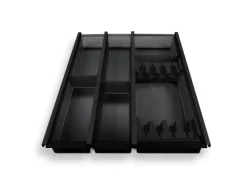 SOTECH Besteckkästen<Cuisio Besteckeinsatz Höhe 55mm Transluzent Anthrazit mit Messerblock Für Blum Legrabox 473mm Korpusbreite 450mm