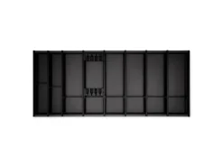 Online SOTECH Cuisio Besteckeinsatz Höhe 55mm Transluzent Anthrazit mit Messerblock Für Blum Legrabox 473mm Korpusbreite 1200mm