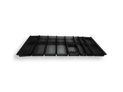 Online SOTECH Cuisio Besteckeinsatz Höhe 55mm Transluzent Anthrazit mit Messerblock Für Blum Legrabox 473mm Korpusbreite 1200mm