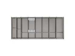 SOTECH Besteckkästen<Cuisio Besteckeinsatz 55mm Transluzent Graphitgrau mit Messerblock Für Blum Legrabox 473mm Korpusbreite 1200mm