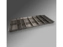 SOTECH Besteckkästen<Cuisio Besteckeinsatz 1200 mm Höhe 55 mm Transluzent Graphitgrau mit Messerblock