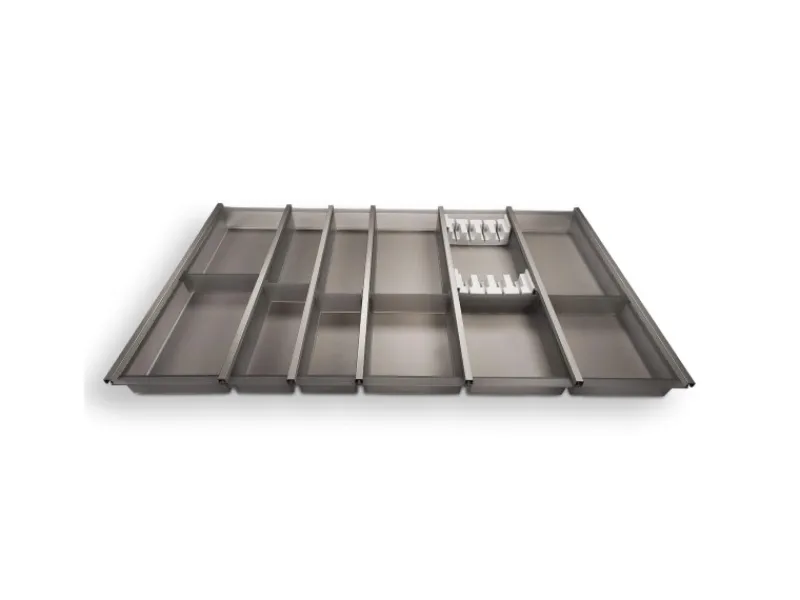 Sale SOTECH Cuisio Besteckeinsatz 900 mm Höhe 55 mm Transluzent Graphitgrau mit Messerblock