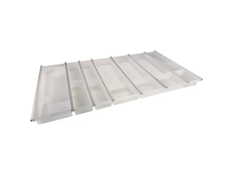 SOTECH Besteckkästen<Cuisio Besteckeinsatz 1000 mm Höhe 55 mm Transluzent Weiß mit Messerblock