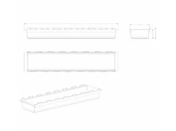 SOTECH Cuisio Gewürzeinsatz Höhe 55 mm Transluzent Graphitgrau Für Blum Legrabox 473 mm mit Korpusbreite 600 mm< Besteckkästen