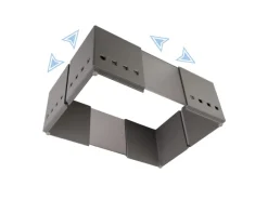 SOTECH 2er Set Organisationsrahmen CuisioFlex 129 mm Höhe Stufenlos Verstellbar von 236 - 386 mm inkl. Anti-Rutsch-Füße< Besteckkästen