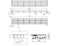SOTECH Lüftungsgitter für Sockel 396 x 83 mm< Kühlschränke