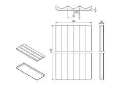 SOTECH Besteckkästen<Mehrzweckeinsatz SEPARADO Individual Genarbt 300x474x51mm Schubladeneinsatz inkl. Gewürzeinsatz