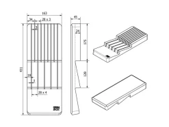 SOTECH Mehrzweckeinsatz SEPARADO Individual Genarbt 300x474x51mm Schubladeneinsatz inkl. Bambus Messereinsatz< Besteckkästen