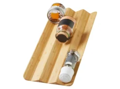 Clearance SOTECH Mehrzweckeinsatz SEPARADO Individual Genarbt 300x474x51mm Schubladeneinsatz inkl. Bambus Gewürzeinsatz Silbergrau