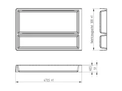 SOTECH Besteckkästen<Mehrzweckeinsatz SEPARADO Individual Genarbt 300x474x51 mm Schubladeneinsatz Ab 40cm Schrankbreite