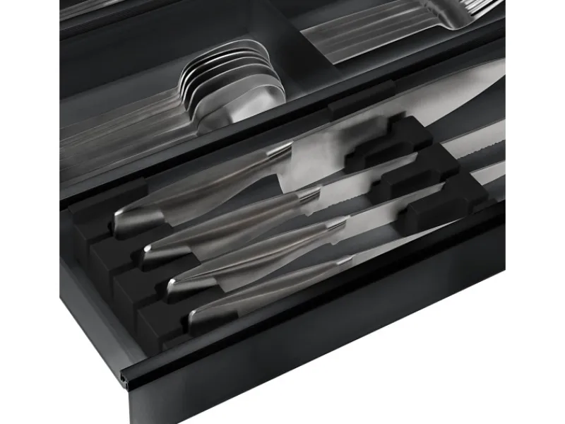 SOTECH Besteckkästen<Messereinsatz Für 150er Cuisio Schubladeneinsatz Anthrazit 143 x 44 x 53 mm Für 4 Messer