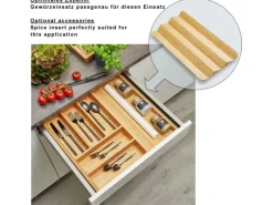 Clearance SOTECH ORGA-BOX 3 Bambus Besteckeinsatz Für 60er Schublade 473x497x56 mm mit 6 Fächer Für Nobilia Küchen Ab August 2012