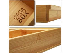 Clearance SOTECH ORGA-BOX 3 Bambus Besteckeinsatz Für 60er Schublade 473x497x56 mm mit 6 Fächer Für Nobilia Küchen Ab August 2012