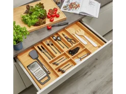 SOTECH Besteckkästen<ORGA-BOX 3 Bambus Besteckeinsatz Für 90er Schublade 473x797x56 mm mit 10 Fächer Für Nobilia Küchen Ab August 2012