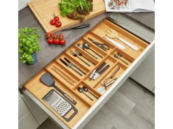 SOTECH ORGA-BOX 3 Bambus Besteckeinsatz Für 100er Schublade 473x897x56 mm 11 Fächer Für Nobilia Küchen Ab August 2012< Besteckkästen