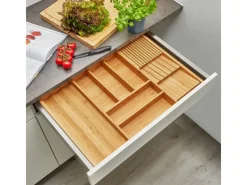 SOTECH Orga-Box-1 Bambus Besteckeinsatz 7 Fächer Für Blum Tandembox Antaro Schubladen 719x473x56 mm im 80er Schrank< Besteckkästen