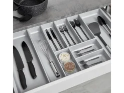 SOTECH ORGA-BOX-2 Besteckeinsatz Tiefe 462 mm Höhe 50,5 mm Für Nobilia Küchen Canvas Struktur Breite 809 mm< Besteckkästen
