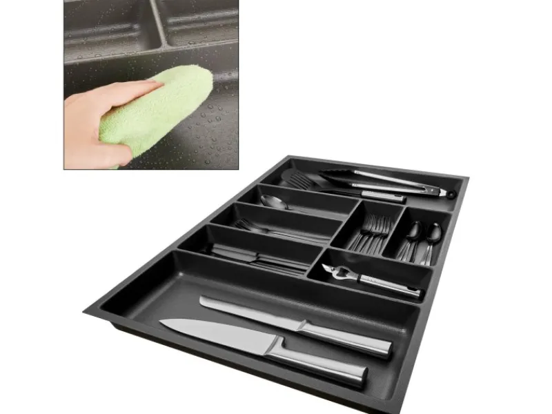 Outlet SOTECH ORGA-BOX-3 Besteckeinsätze Tiefe 473 mm Höhe 50,5 mm Schubladeneinsätze Breite 691 mm Anthrazit