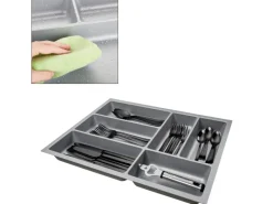SOTECH ORGA-BOX-2 Besteckeinsatz Tiefe 462 mm Höhe 50,5 mm Für Nobilia Küchen Canvas Struktur Breite 359 mm< Besteckkästen