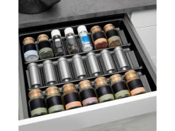 SOTECH Besteckkästen<ORGA-BOX-2 Gewürzgläsereinsatz Tiefe 462 mm Höhe 50,5mm Für Nobilia Küchen Canvas Struktur Breite 509mm