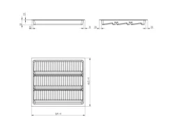 SOTECH Besteckkästen<ORGA-BOX-2 Gewürzgläsereinsatz Tiefe 462 mm Höhe 50,5mm Für Nobilia Küchen Canvas Struktur Breite 509mm