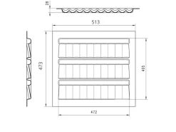 SOTECH ORGA-BOX Gewürzgläsereinsatz Gewürzdoseneinsatz 513 x 28 x 473 mm Lavagrau Für Blum 60er Korpusbreite< Besteckkästen