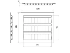 Online SOTECH ORGA-BOX Gewürzgläsereinsatz 526 x 474 x 28 mm Schiefergrau Gewürzdoseneinsatz Für 60er Korpusbreite