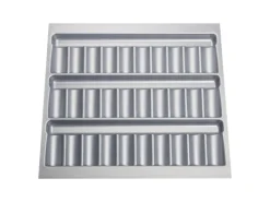 SOTECH ORGA-BOX Gewürzgläsereinsatz 499 x 462 x 28 mm Silbergrau Gewürzdoseneinsatz Für 60er Korpusbreite< Besteckkästen