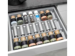 SOTECH ORGA-BOX-2 Gewürzgläsereinsatz Tiefe 462mm Höhe 50,5mm Für Nobilia Küchen Canvas Struktur Breite 509mm< Besteckkästen
