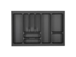 SOTECH Orga-Box I Besteckeinsatz Oriongrau 800 mm Höhe 55 mm Antirutschbeschichtung Für Blum Tandembox und ModernBox< Besteckkästen