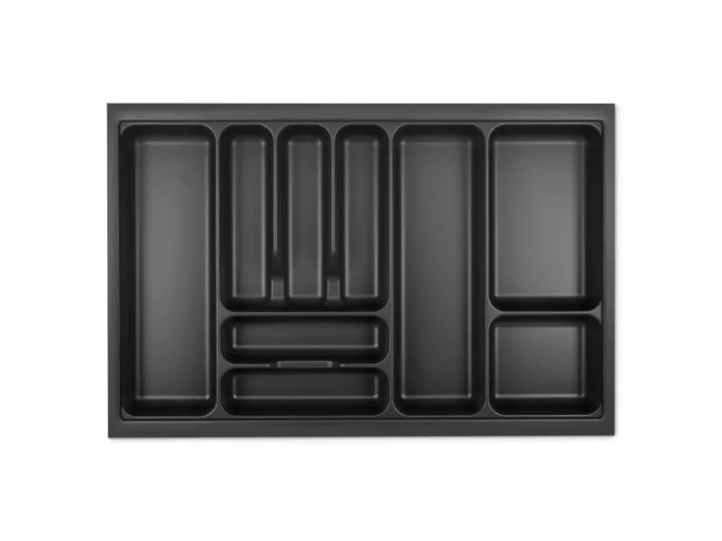 SOTECH Orga-Box I Besteckeinsatz Lavagrau 800 mm Höhe 55 mm Für Blum Tandembox und ModernBox< Besteckkästen