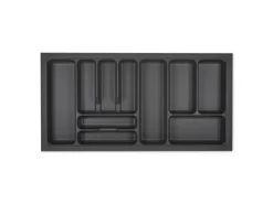 SOTECH Orga-Box I Besteckeinsatz Höhe 55 mm Oriongrau 1000 mm Antirutschbeschichtung Für Blum Tandembox und ModernBox