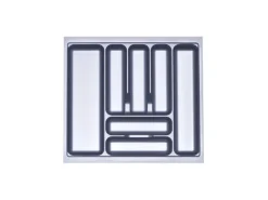 SOTECH Orga-Box I Besteckeinsatz Silbergrau 600 mm Höhe 55 mm Für Blum Tandembox und ModernBox< Besteckkästen