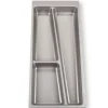 SOTECH ORGA-BOX II Besteckeinsatz 300 mm Höhe 45 mm Silbergrau Für Nobilia Schubladen< Besteckkästen
