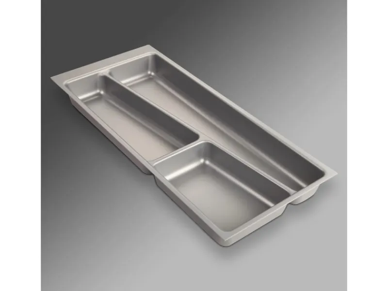SOTECH ORGA-BOX II Besteckeinsatz 300 mm Höhe 45 mm Silbergrau Für Nobilia Schubladen< Besteckkästen