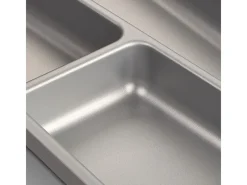 SOTECH ORGA-BOX II Besteckeinsatz 600 mm Höhe 45 mm Silbergrau Für Nobilia Schubladen< Besteckkästen