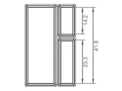 SOTECH ORGA-BOX IV UNIVERSAL Besteckeinsatz 800 mm Höhe 53 mm Schubkasteneinsatz Besteckeinteilung< Besteckkästen
