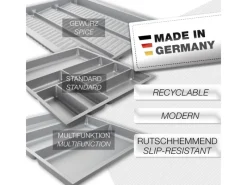 Hot SOTECH ORGA-BOX-3 Multifunktionseinsatz Tiefe 473 mm Höhe 50,5 mm Schubladeneinsätze Breite 491 mm Silbergrau