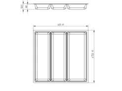 SOTECH Besteckkästen<ORGA-BOX-3 Multifunktionseinsatz Tiefe 473 mm Höhe 50,5 mm Schubladeneinsätze Breite 491 mm