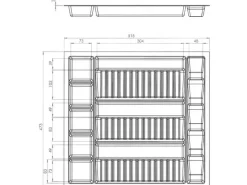 SOTECH ORGA-BOX Multi-Gewürzgläsereinsatz Gewürzdoseneinsatz 515 x 40 x 473 mm Lavagrau Für Blum 60er Korpusbreite< Besteckkästen